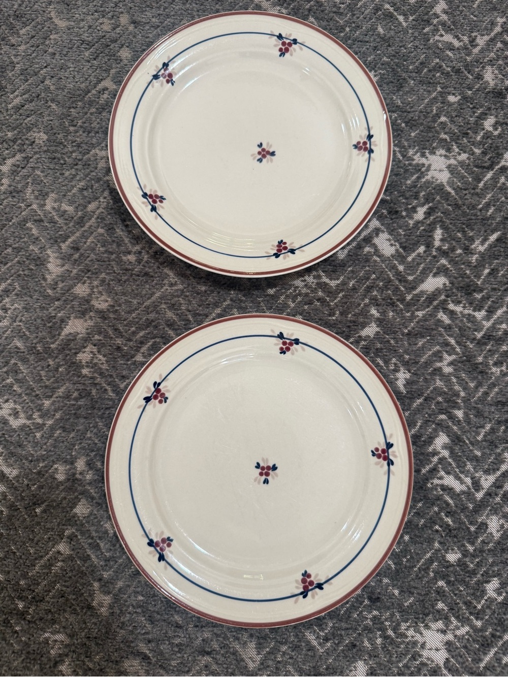 Vintage Epoch Largo 936 Fanfare Salad Plates 7.5” Korea Set of 2